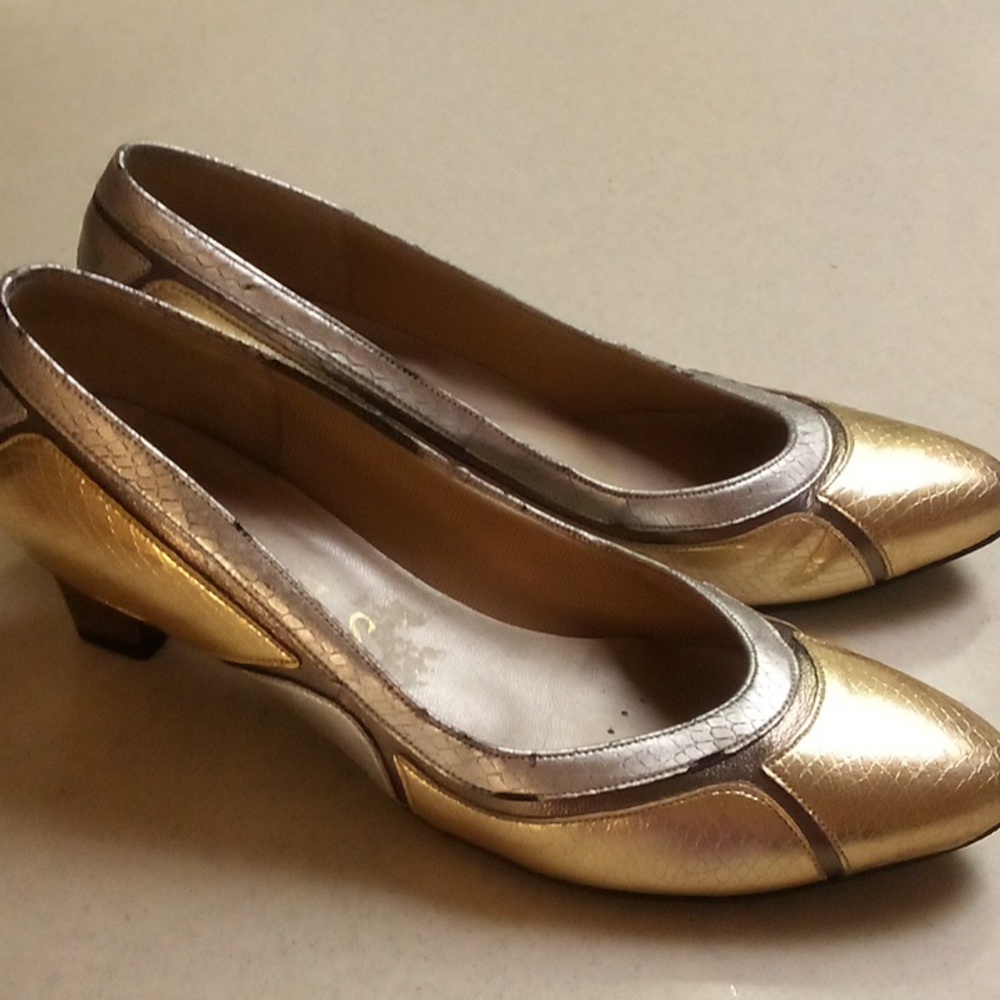 Metallic Gold/Silver 2" Heels by Selby